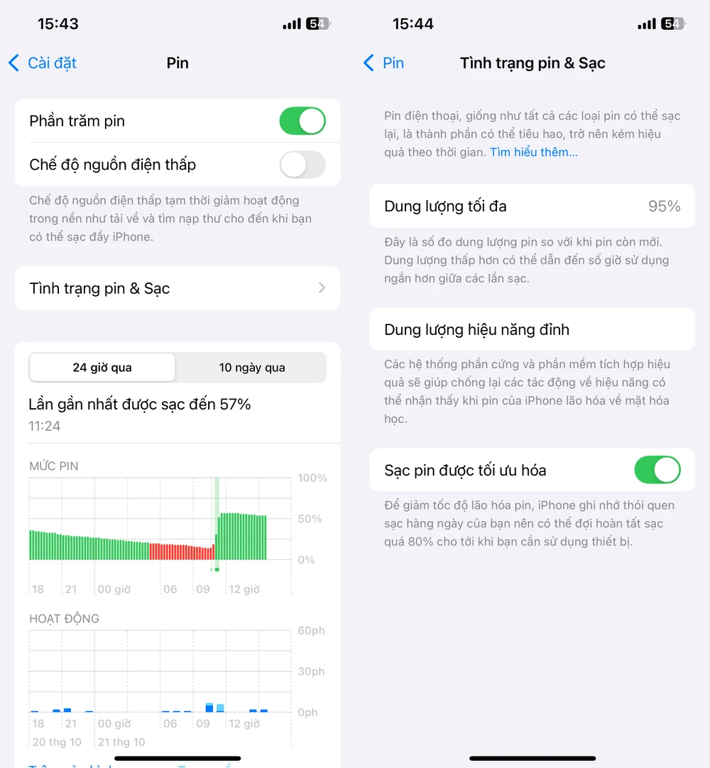 Tin công nghệ 21-10: Nếu dung lượng tối đa dưới 80%, bạn nên thay pin iPhone mới để có được trải nghiệm tốt nhất. Ảnh: TIỂU MINH