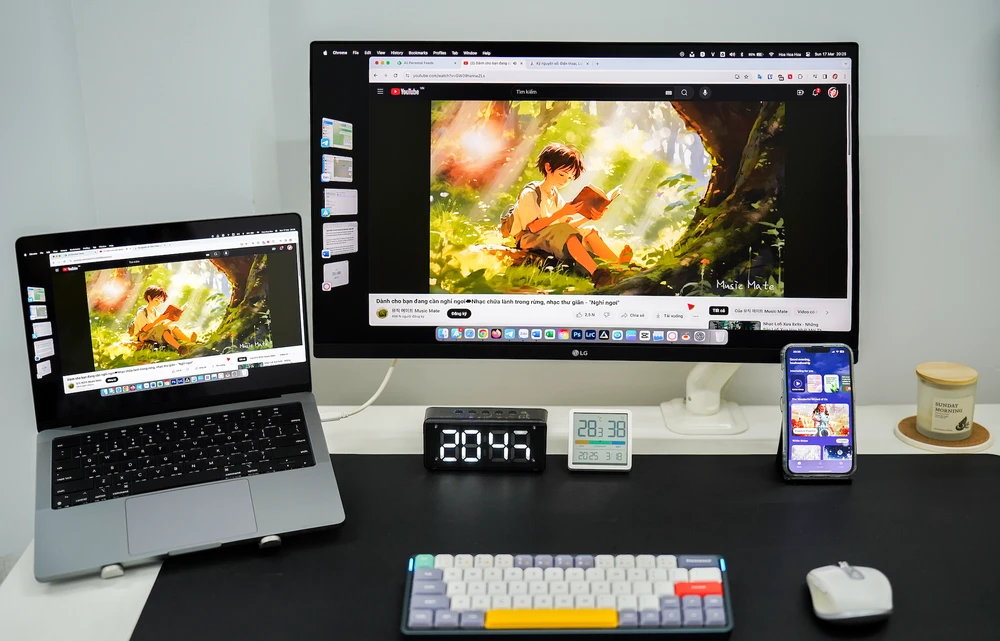 Nuphy Air 60 nổi bật với thiết kế nhỏ gọn, màu sắc đẹp. Ảnh: TIỂU MINH