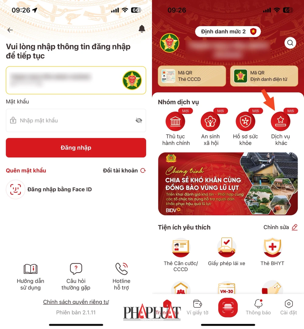 Cập nhật ứng dụng VNeID và đăng nhập. Ảnh: MINH HOÀNG
