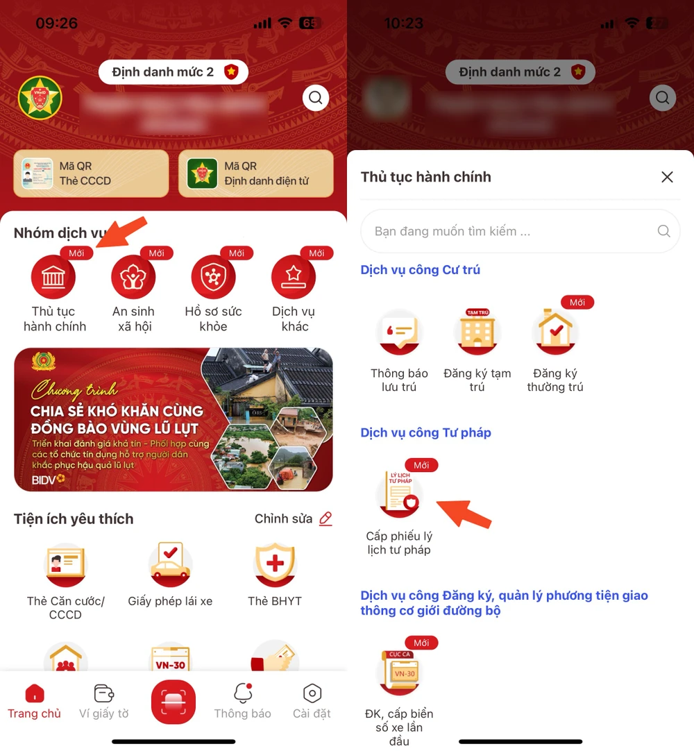 Thí điểm làm phiếu lý lịch tư pháp trên ứng dụng VNeID tại TP.HCM từ ngày 4-11-2024. Ảnh: MINH HOÀNG