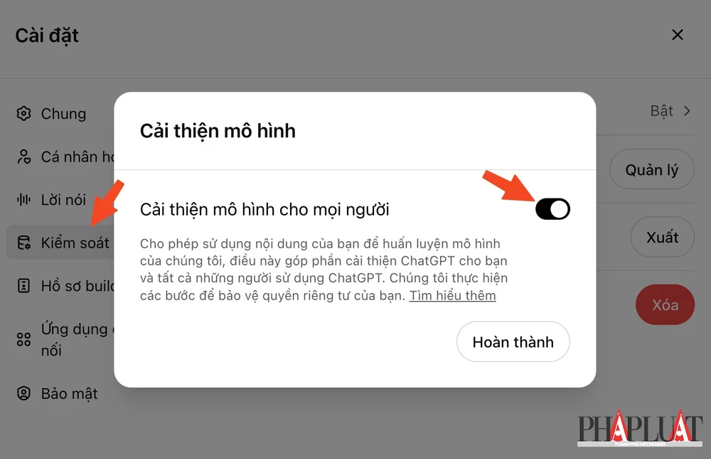 Không chia sẻ dữ liệu cho ChatGPT. Ảnh: TIỂU MINH