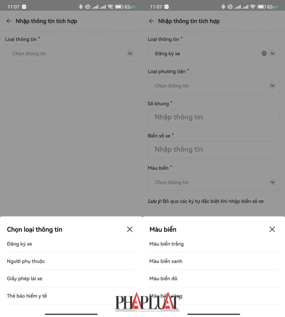 Cách tích hợp giấy đăng ký xe vào ứng dụng VNeID. Ảnh: MINH HOÀNG