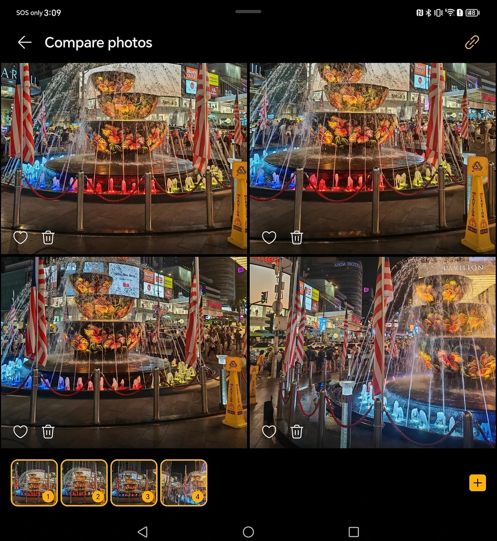 Tính năng so sánh hình ảnh trong thư viện.