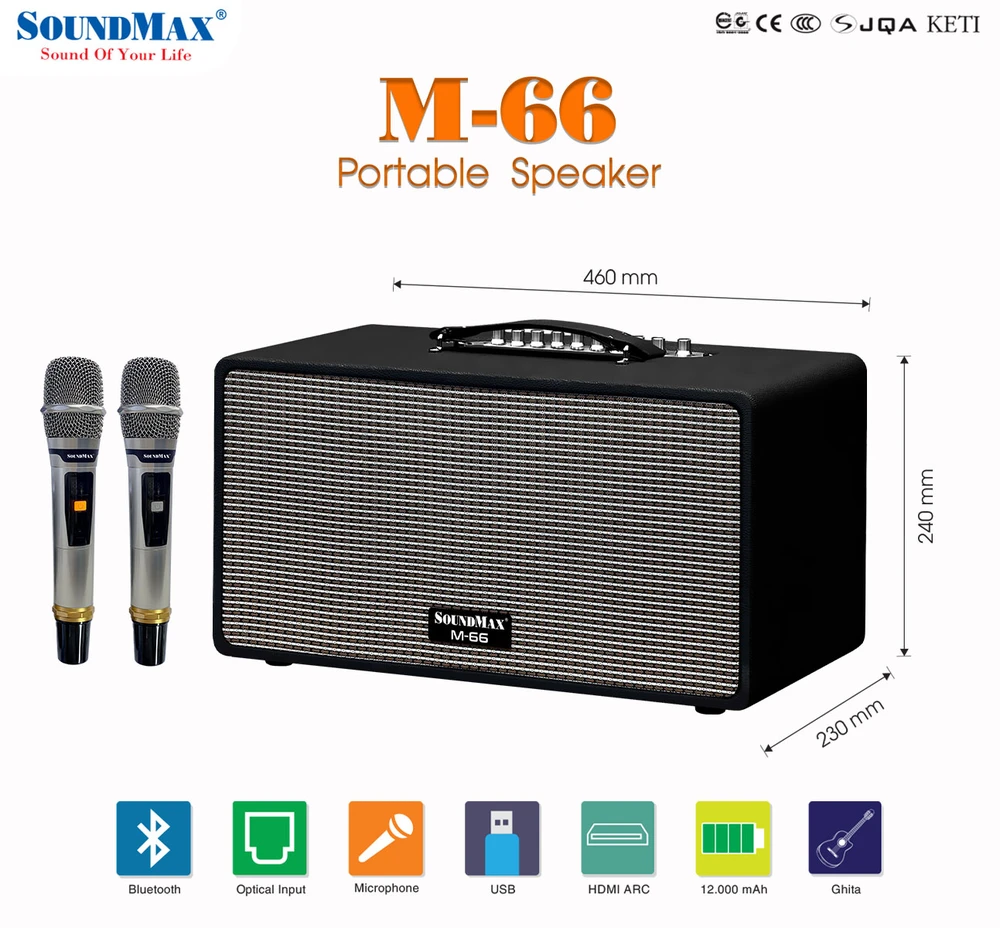 Loa SoundMax M-66 là lựa chọn không thể bỏ qua dịp Tết 2025.