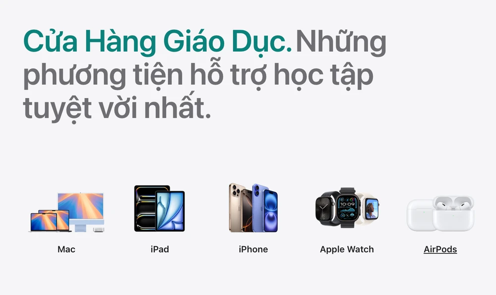 Cửa hàng Apple dành cho sinh viên. Ảnh: TIỂU MINH