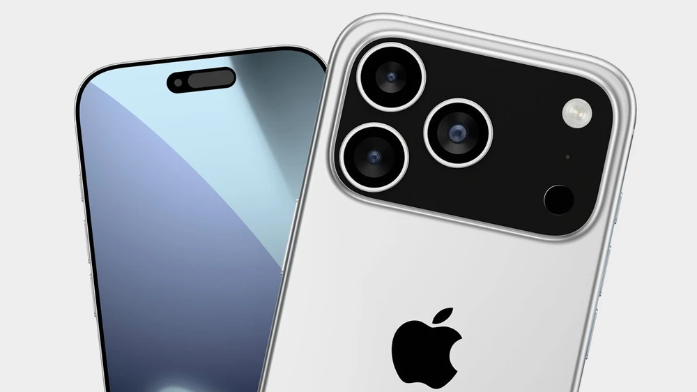 Camera trên iPhone 17 Pro sẽ có thiết kế kéo dài toàn chiều rộng mặt lưng. Ảnh: Jon Prosser/Asher Dipprey