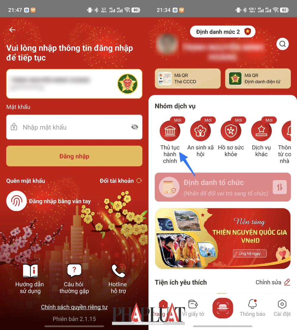 Cập nhật VNeID lên phiên bản mới nhất. Ảnh: MINH HOÀNG