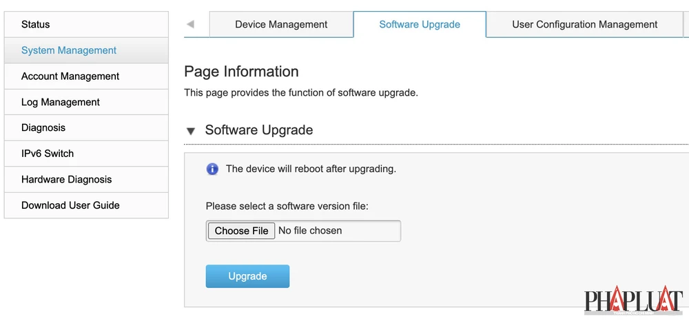 Cập nhật firmware router để hạn chế lỗ hổng bảo mật. Ảnh: TIỂU MINH