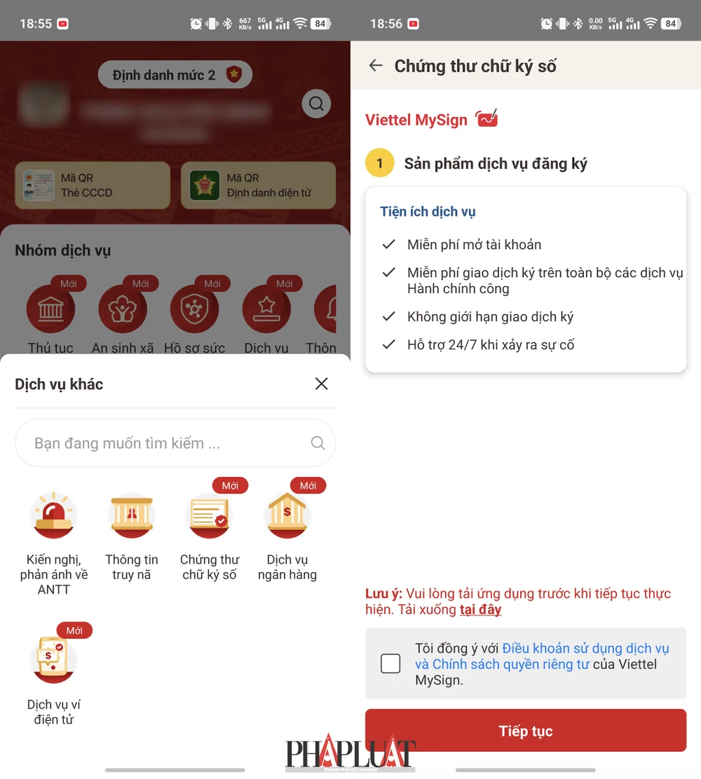 Tin công nghệ 27-3: Đăng ký chữ ký số miễn phí trên ứng dụng VNeID. Ảnh: TIỂU MINH