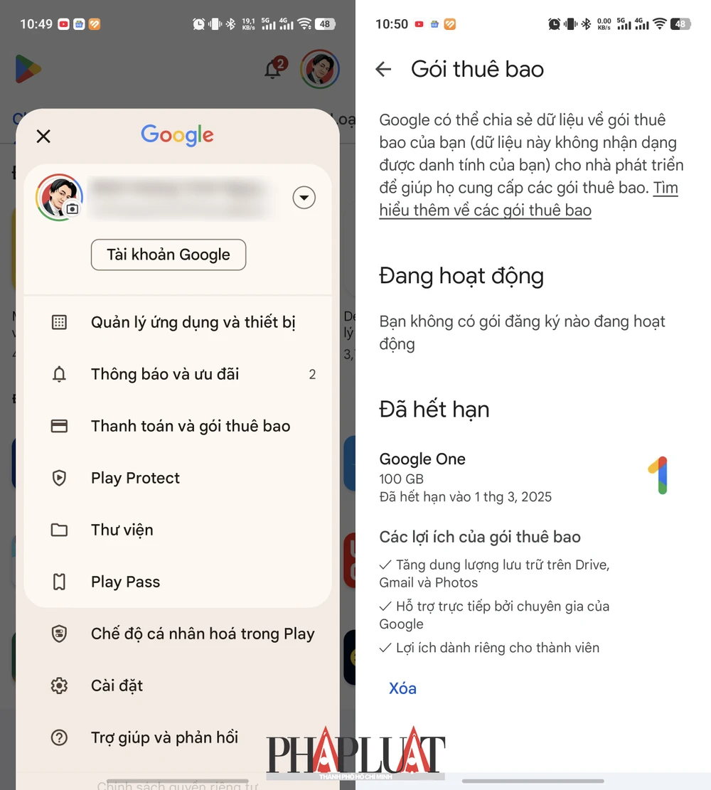 Cách hủy đăng ký các ứng dụng để tránh bị mất tiền. Ảnh: MINH HOÀNG