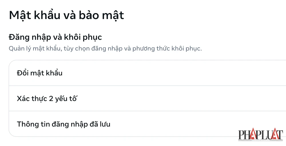 Bật tính năng xác thực 2 yếu tố trên các tài khoản mạng xã hội. Ảnh: MINH HOÀNG