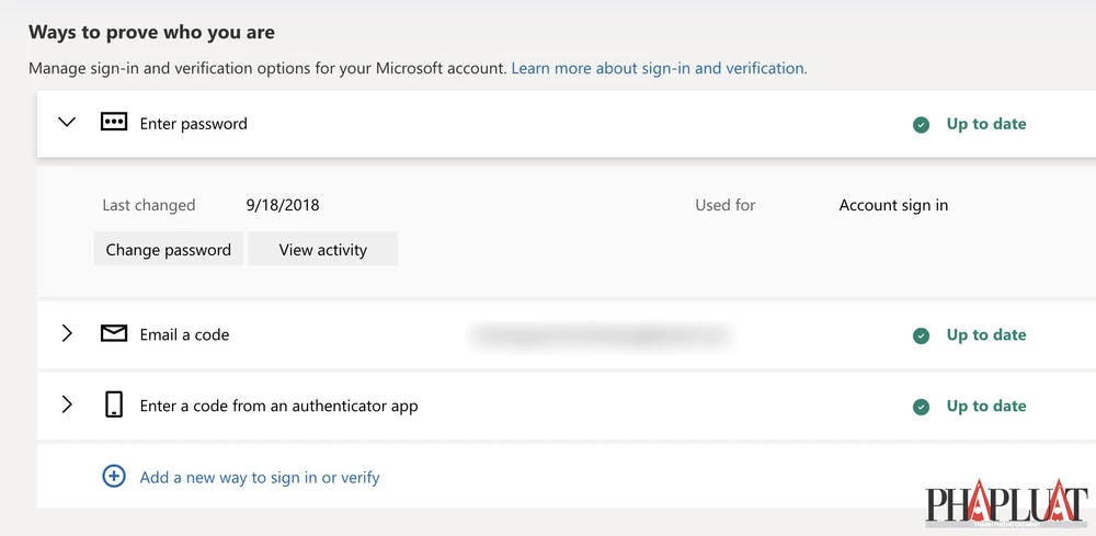 Bảo mật tài khoản bằng Passkey. Ảnh: MINH HOÀNG