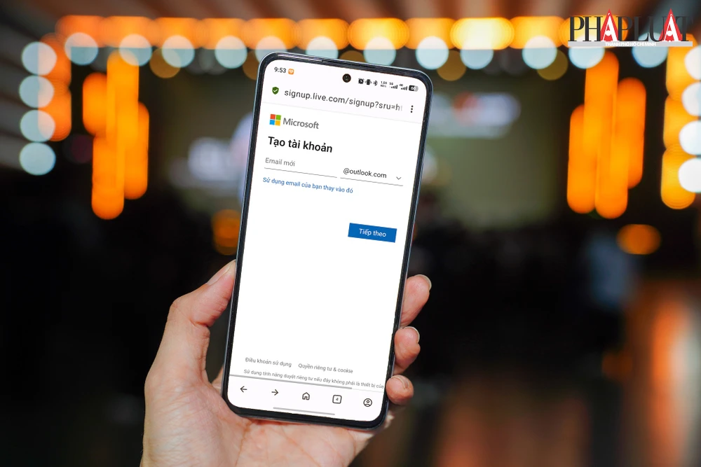 Tạo tài khoản Microsoft mới không cần mật khẩu. Ảnh: TIỂU MINH