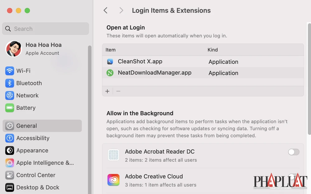 Kiểm tra danh sách các ứng dụng khởi động cùng hệ thống. Ảnh: MINH HOÀNG