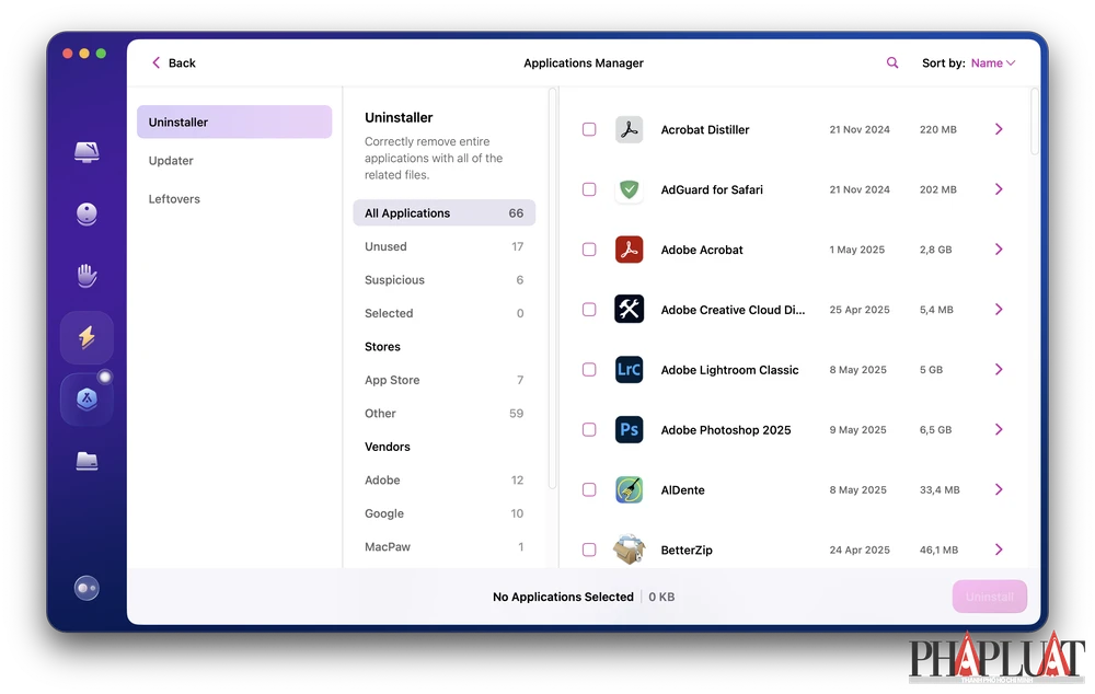 Kiểm tra danh sách các ứng dụng đã cài đặt trên máy tính. Ảnh: MINH HOÀNG