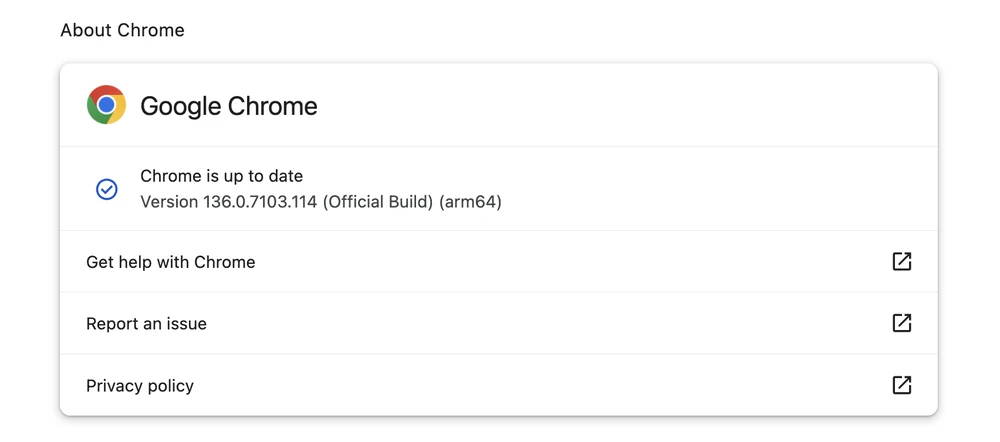 Cập nhật trình duyệt Chrome lên phiên bản mới nhất. Ảnh: TIỂU MINH