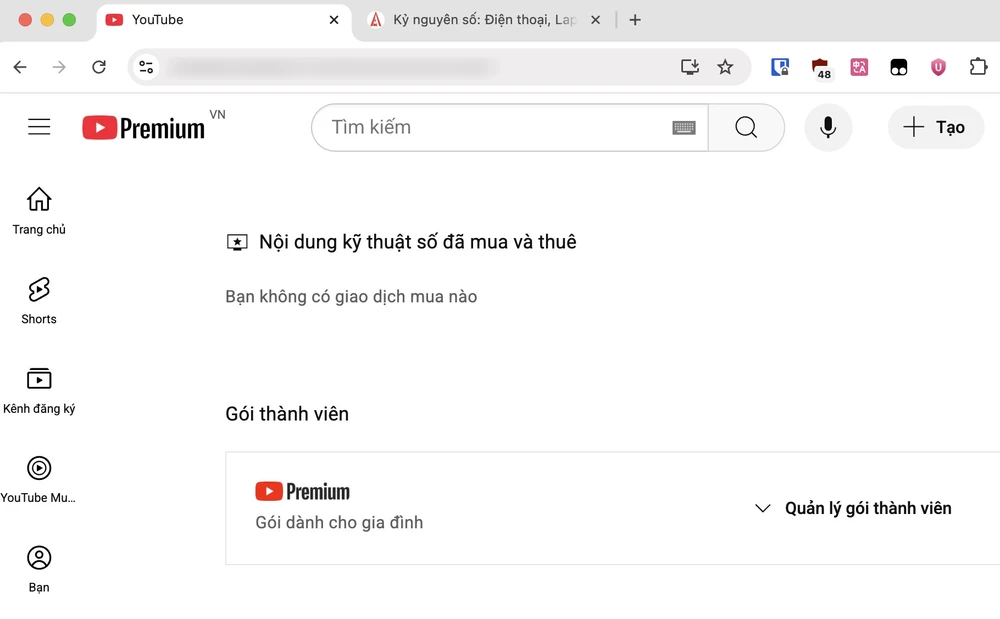 Đăng ký YouTube Premium để xem video không quảng cáo. Ảnh: TIỂU MINH
