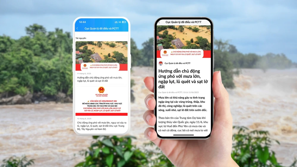 Người dùng nhận tin nhắn cảnh báo bão số 1 qua Zalo.