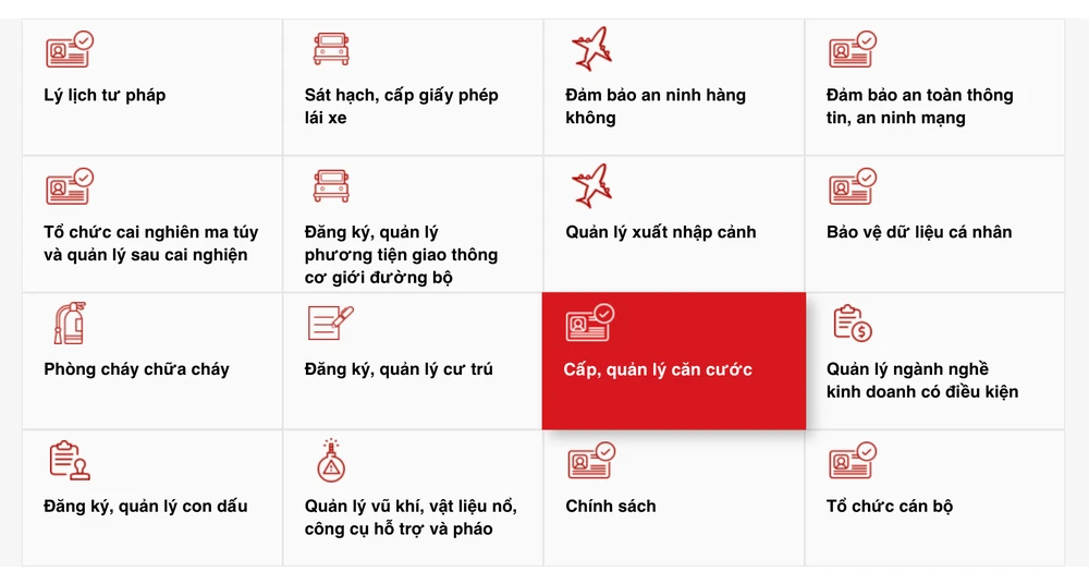 Cấp đổi thẻ căn cước online thông qua cổng dịch vụ công Bộ Công an. Ảnh: MINH HOÀNG