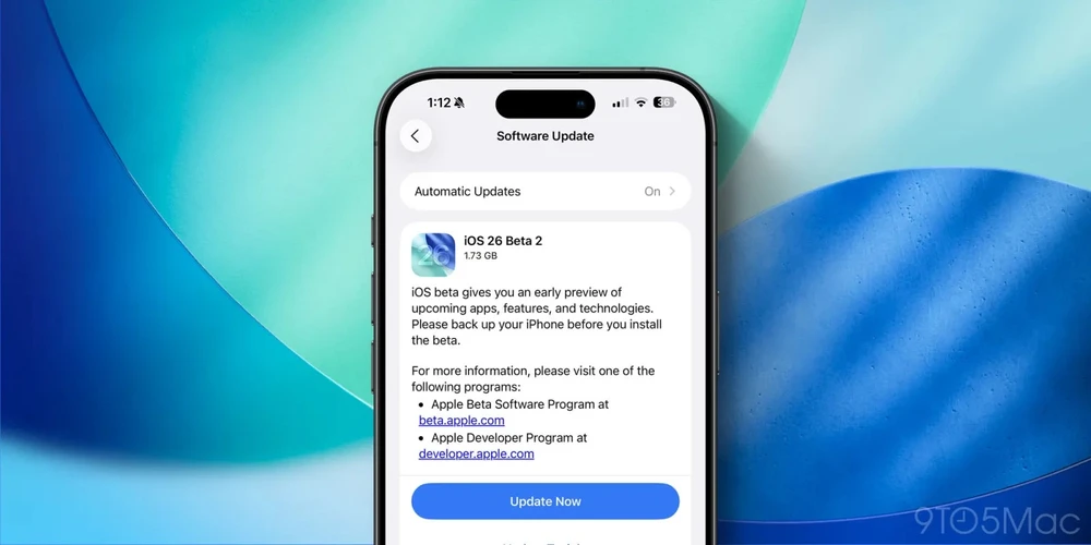 Tải và cài đặt iOS 26 beta 2. Ảnh: 9to5mac