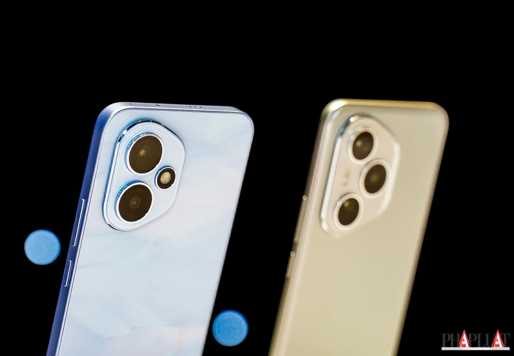 Camera của Honor 400 5G (trái) và phiên bản Pro (phải) có độ phân giải 200 MP, cảm biến lớn. Ảnh: TIỂU MINH