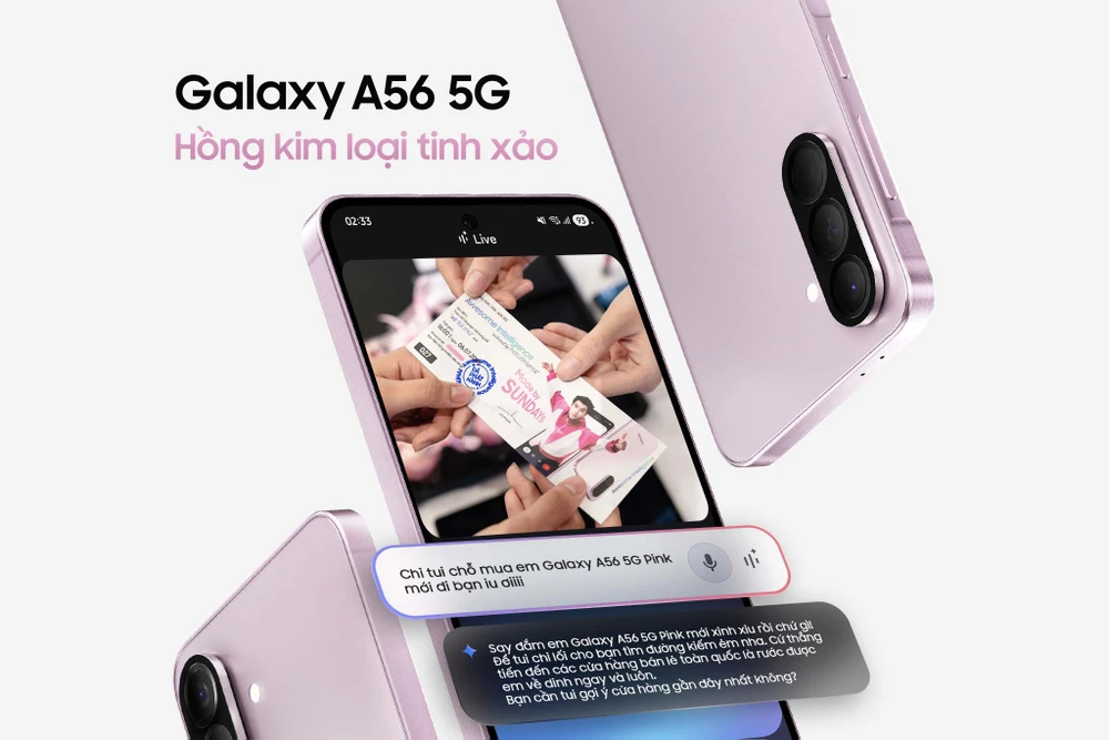 Tin công nghệ 1-7: Samsung Galaxy A56 5G màu hồng lộ diện.