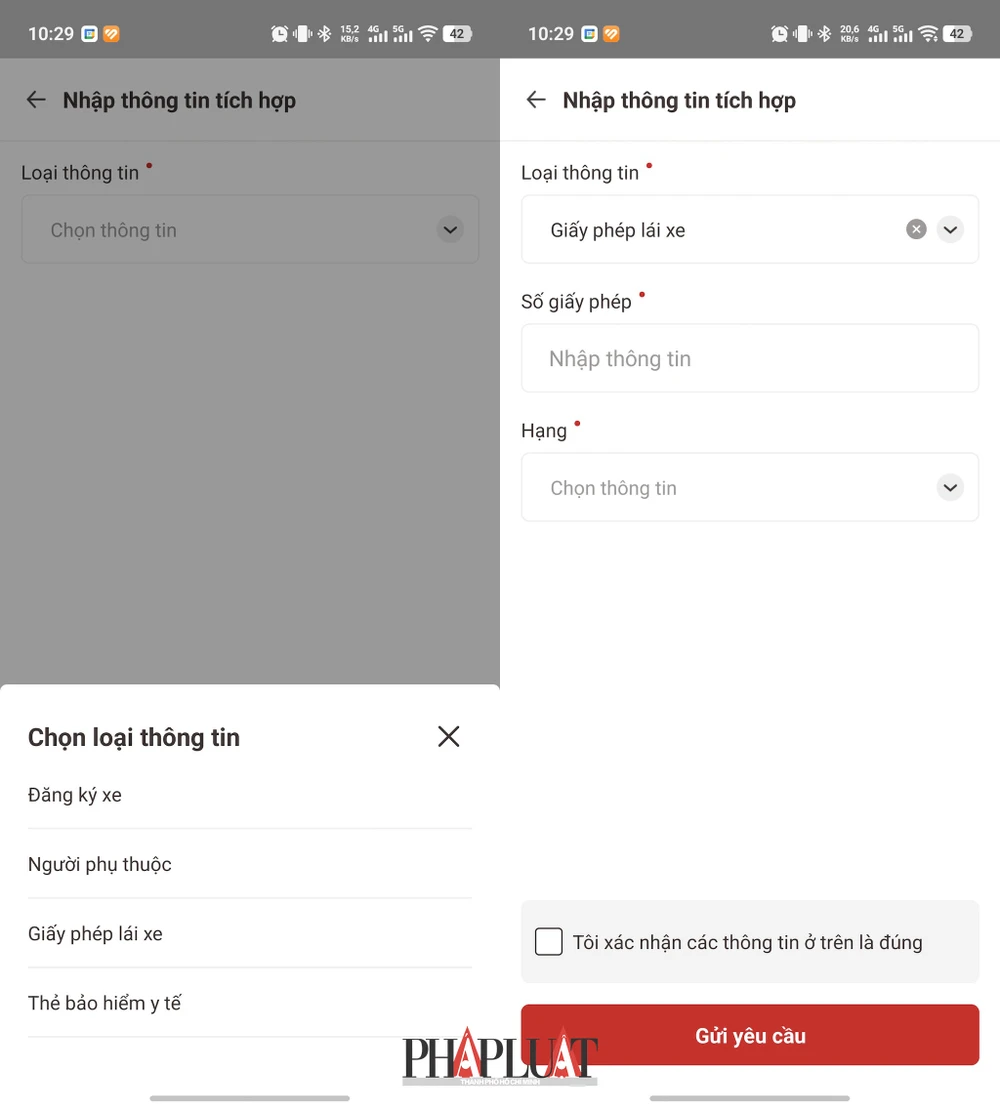 Thêm GPLX điện tử trên ứng dụng VNeID. Ảnh: MINH HOÀNG