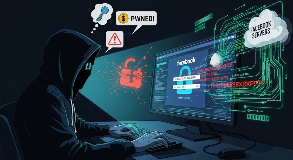 Hình thức lừa đảo đánh cắp tài khoản Facebook tinh vi vừa xuất hiện. Ảnh minh họa: AI