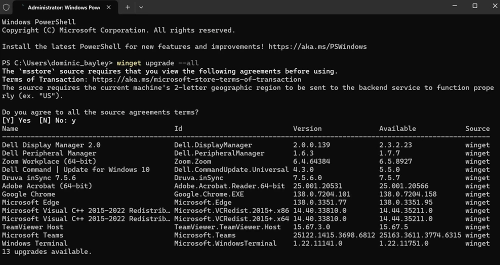 Tin công nghệ 23-7: Cách cập nhật mọi ứng dụng Windows chỉ với một dòng lệnh. Ảnh: Dominic Bayley/Foundry