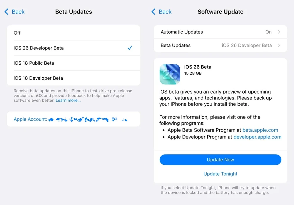 Cách cập nhật iOS 26 trên iPhone.