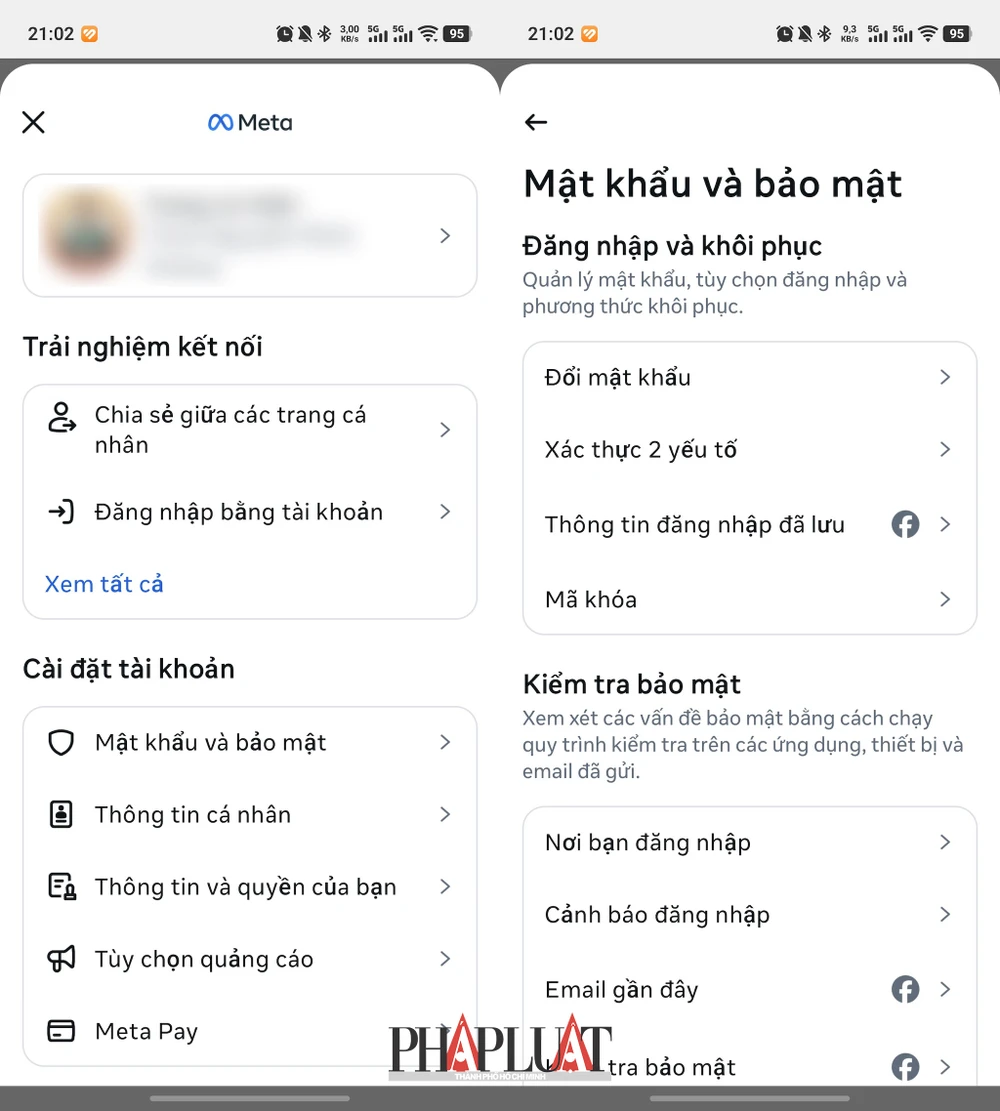 Phần cài đặt Passkey (mã khóa) trên Facebook. Ảnh: MINH HOÀNG
