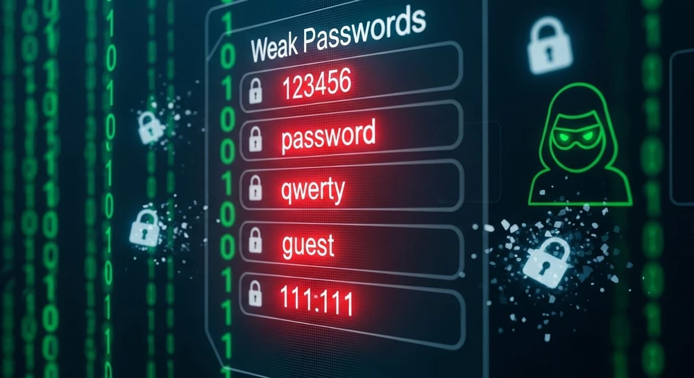 Những mật khẩu yếu dưới 8 kí tự có thể bị hack ngay lập tức. Ảnh: AI