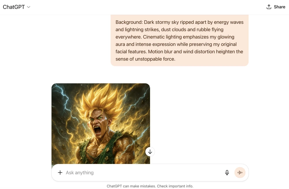 Người dùng nên hạn chế tải hình ảnh cá nhân lên các chatbot AI như ChatGPT. Ảnh: TIỂU MINH