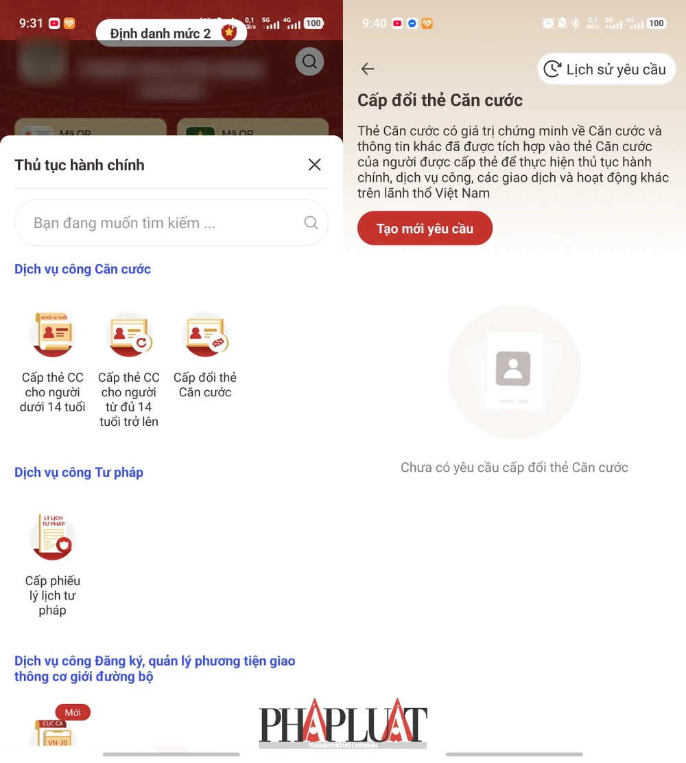 Chọn dịch vụ làm thẻ căn cước phù hợp. Ảnh: MINH HOÀNG