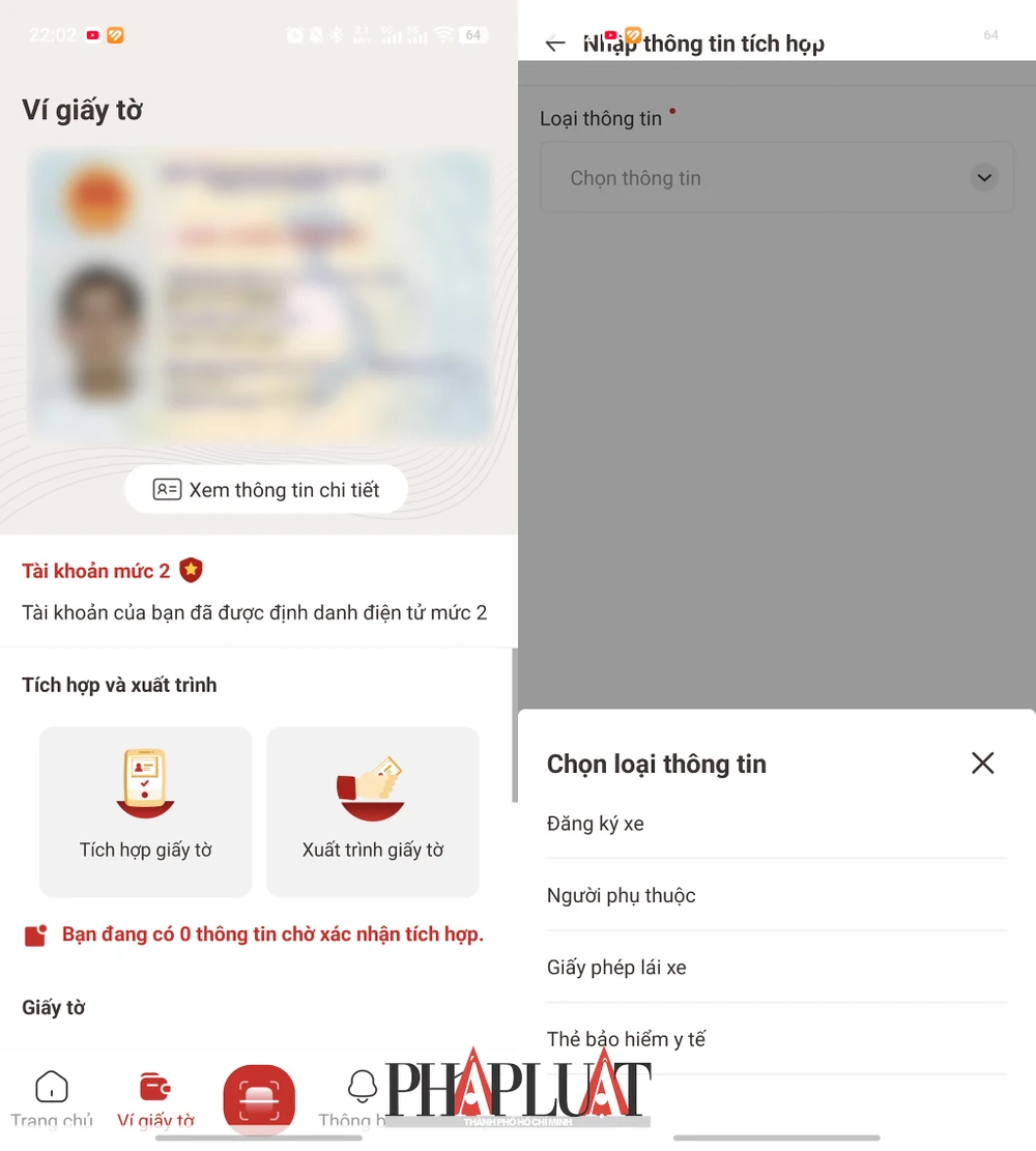 Khi tích hợp các loại giấy tờ quan trọng vào ứng dụng VNeID, người dùng sẽ không cần mang theo giấy tờ bản cứng, hạn chế tình trạng rơi rớt. Ảnh: MINH HOÀNG