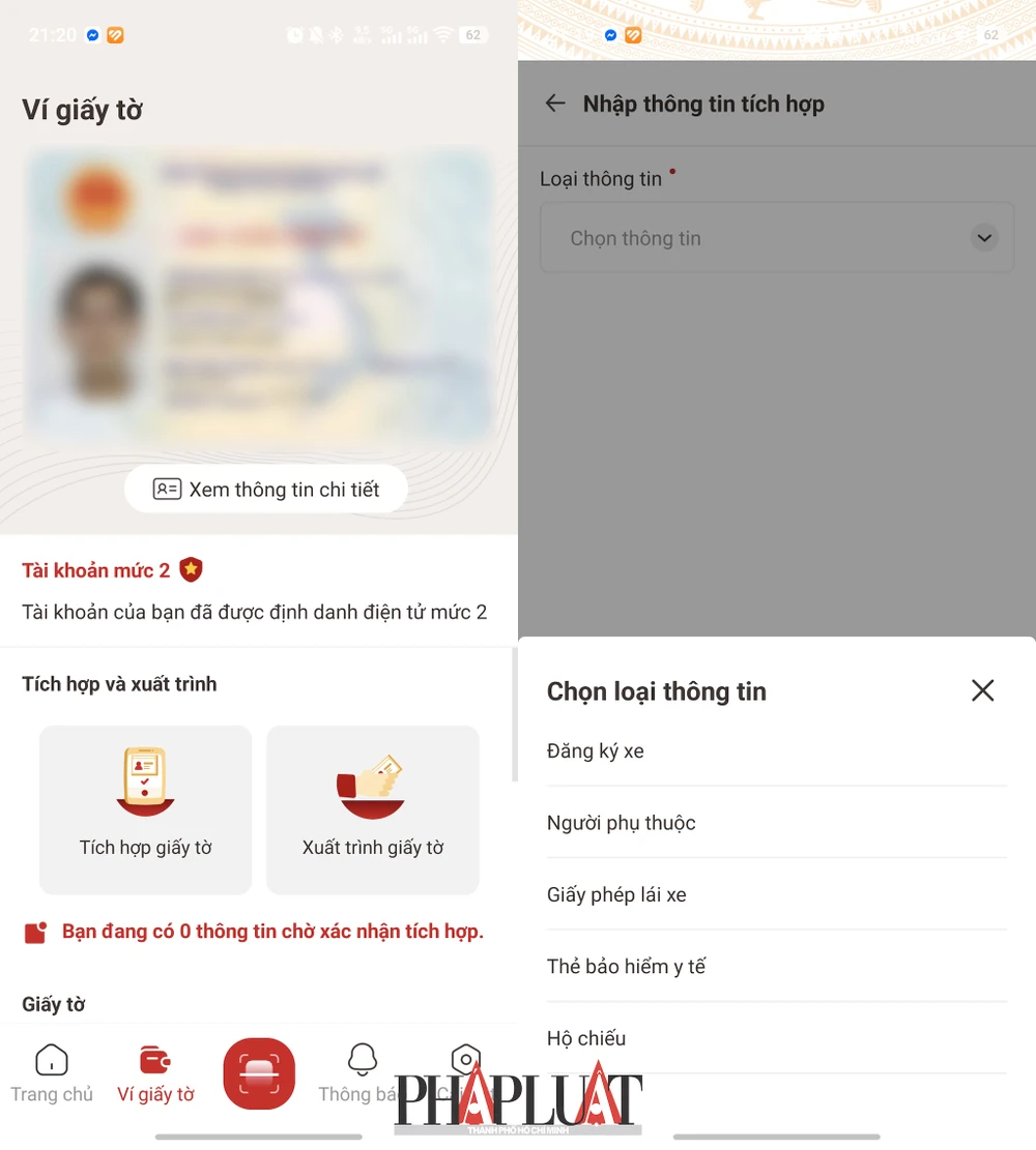 Ứng dụng VNeID 2.2.2 hiện đã hỗ trợ tích hợp hộ chiếu. Ảnh: MINH HOÀNG