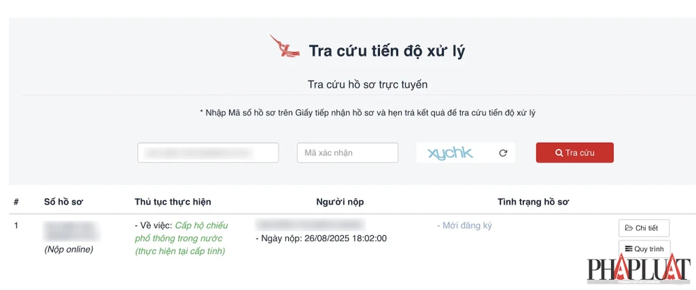 Tra cứu tiến độ cấp hộ chiếu mới. Ảnh: MINH HOÀNG