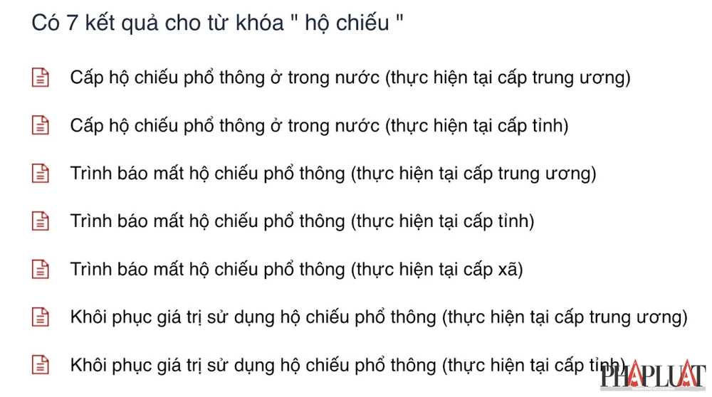 Chọn dịch vụ cấp hộ chiếu tương ứng. Ảnh: MINH HOÀNG