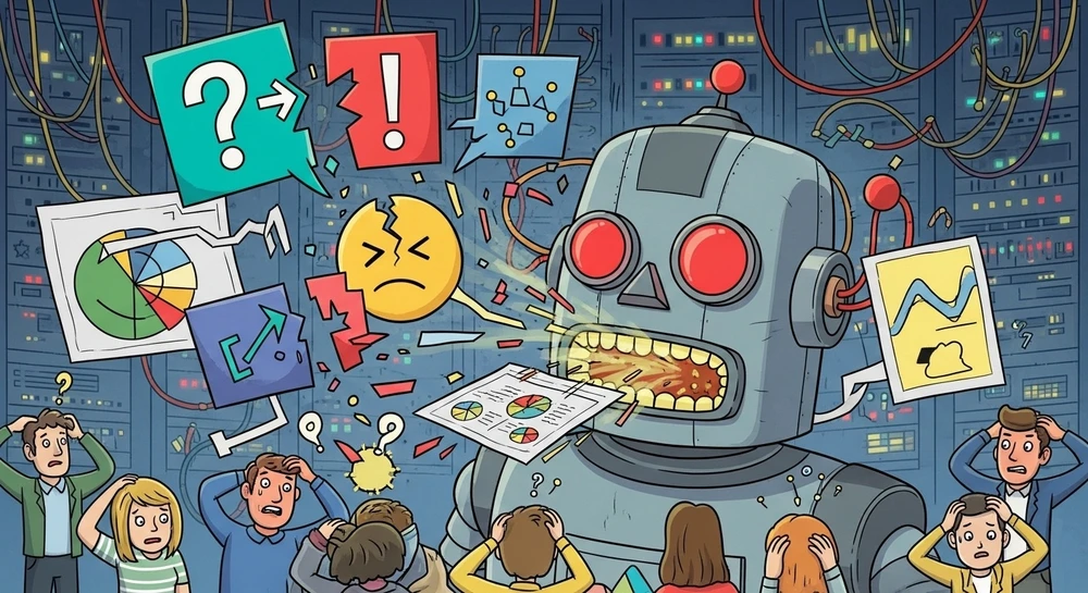 Các công cụ AI thường trả lời sai và bịa đặt thông tin. Ảnh: AI