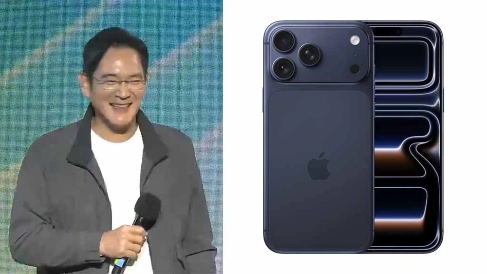 Chủ tịch Samsung Lee Jae-yong chọc ghẹo người dùng iPhone tại Hàn Quốc.