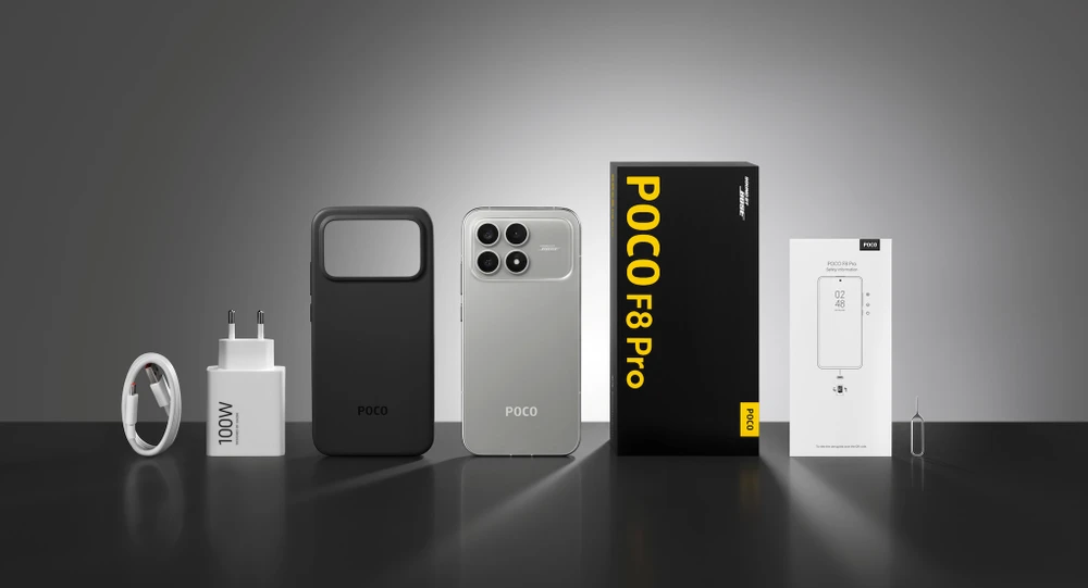 POCO F8 Pro được trang bị sạc nhanh 100 W, hỗ trợ sạc đầy pin trong vòng khoảng 35 phút.