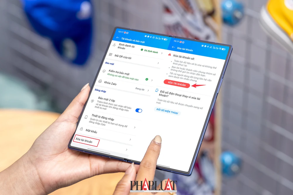 Xóa tài khoản Zalo chỉ với vài thao tác đơn giản. Ảnh: MINH HOÀNG