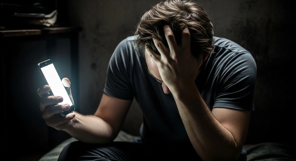 Người dùng không nên trả lời các tin nhắn lạ trên điện thoại. Ảnh minh họa: AI