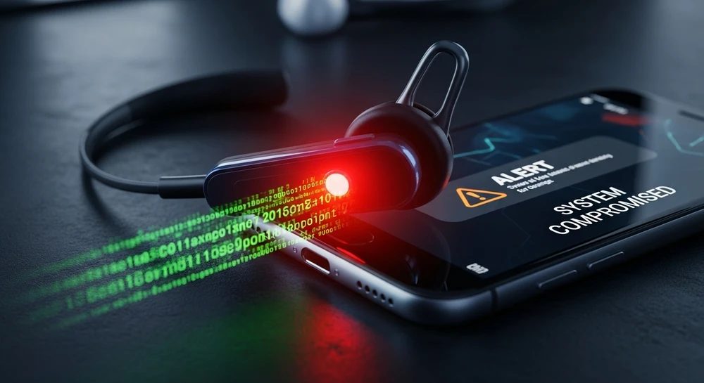 Tai nghe không dây có thể bị tấn công, theo dõi ngược lại smartphone. Ảnh minh họa: AI