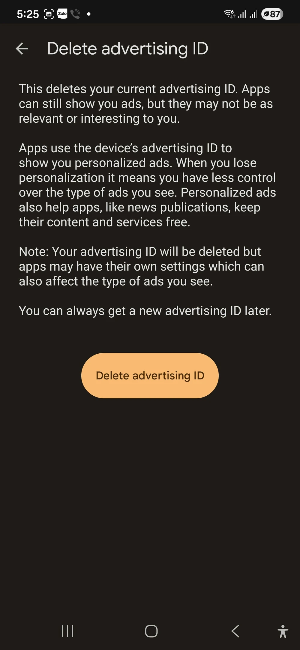 Tắt quảng cáo được cá nhân hóa
