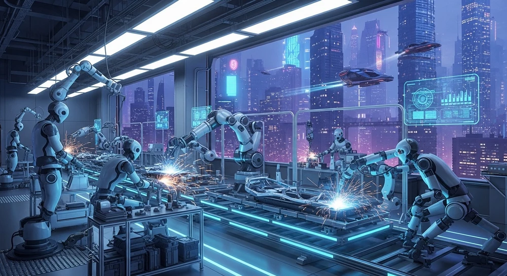 Elon Musk dự đoán số lượng robot sẽ nhiều hơn con người trong tương lai. Ảnh minh họa