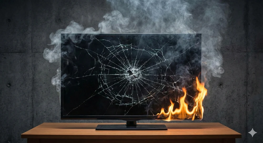 Nhiều mẫu TV gặp lỗi quá nhiệt trong quá trình sử dụng. Ảnh minh họa: AI