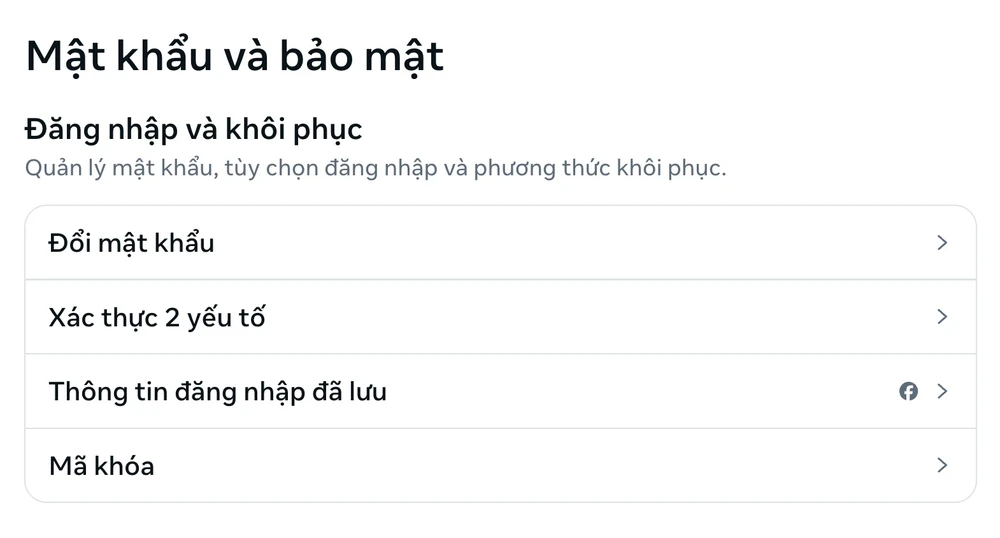 Đổi mật khẩu mạnh và bật xác thực 2 lớp trên Facebook. Ảnh: MINH HOÀNG