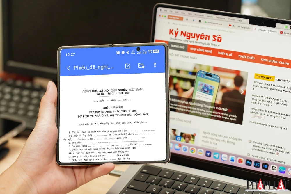 Người dân có thể gửi yêu cầu tra cứu mã định danh bất động sản trực tiếp hoặc trực tuyến tùy nhu cầu. Ảnh: MINH HOÀNG