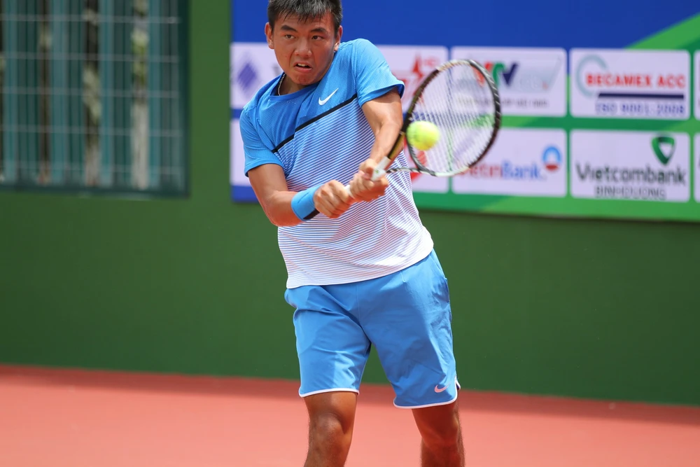Tay vợt Lý Hoàng Nam dừng bước ngay tại vang 1 sau thất bại trước hạt giống số 6. ẢNH: MQ.